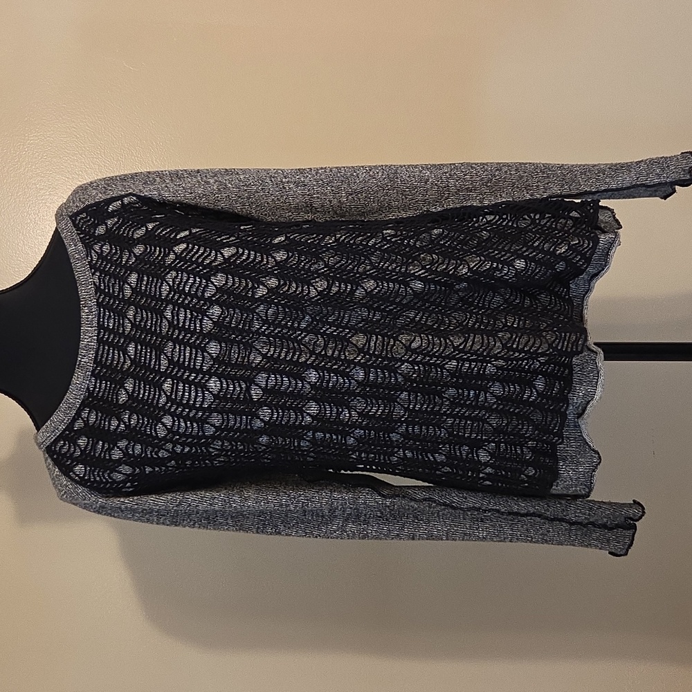 Pete Made In America Gray & Black Grunge Punk Goth Emo Women's Cotton Sweater XL